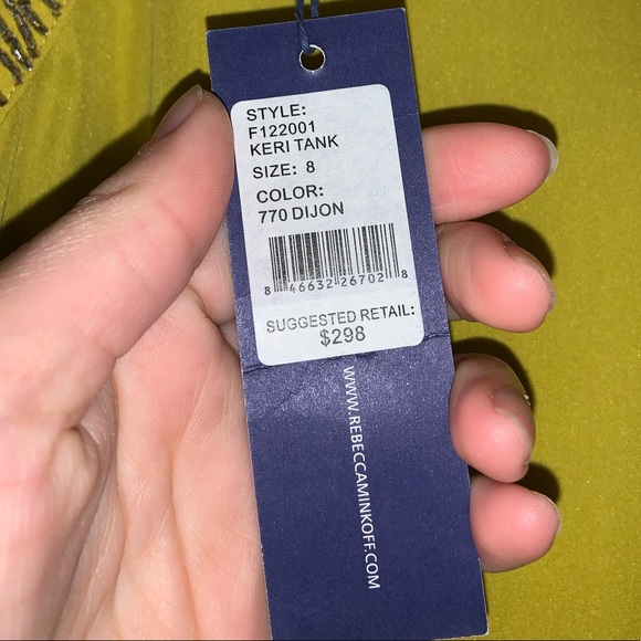 Rebecca Minkoff Keri Tank Top In Dijon –– NWT - Picture 13 of 15